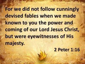 2 peter 1.16 majesty